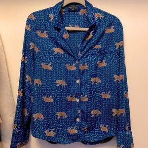 J.Crew Mercantile Tiger Pattern Button Up Shirt